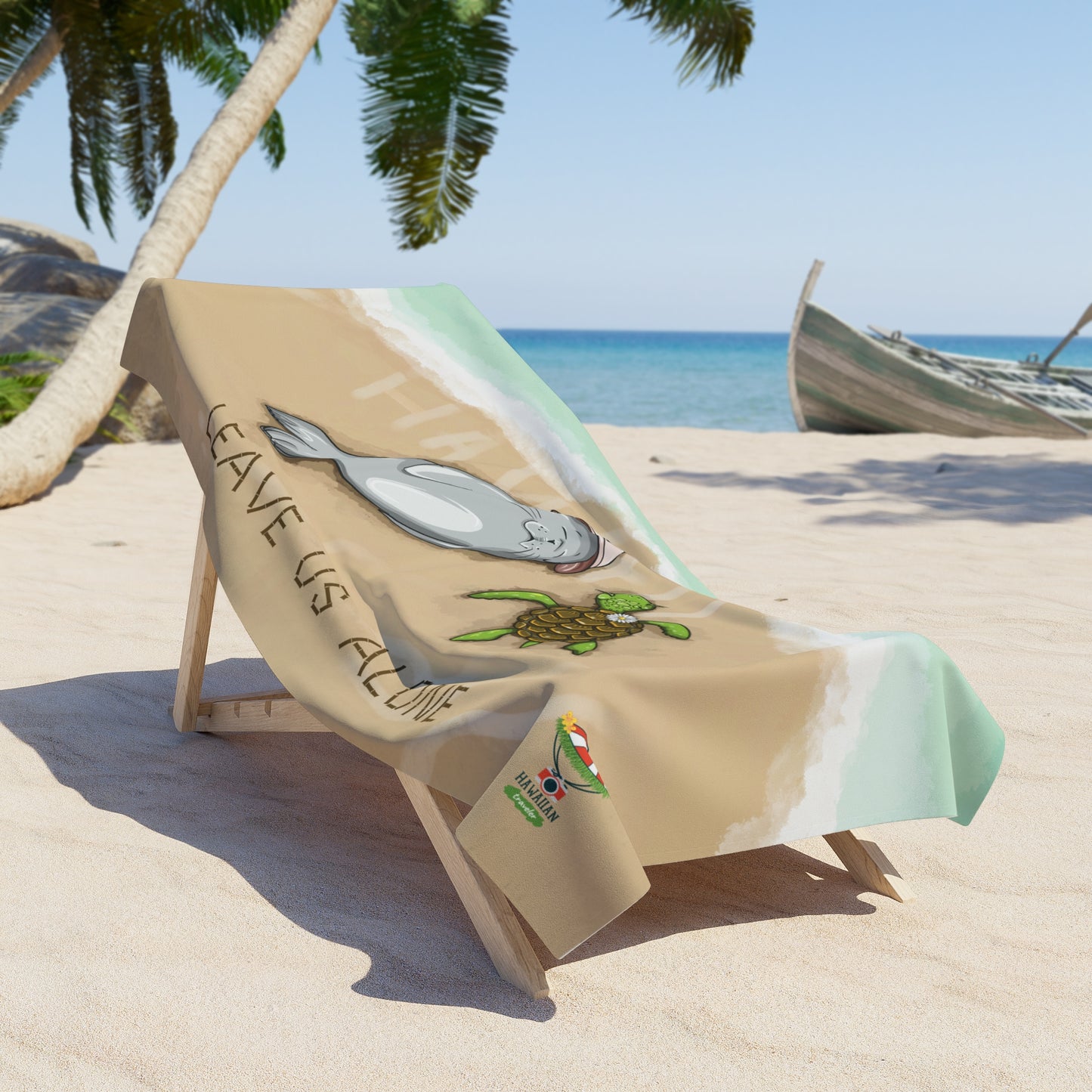 Beach Towel 36" × 72" | Leave Us Alone